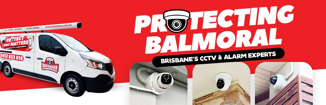 Defensor Security vehicle parked outside a Brisbane home during a CCTV installation for residential and business protection.