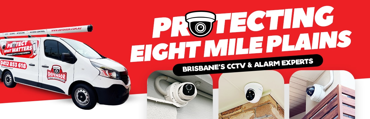 Defensor Security vehicle parked outside a Brisbane home during a CCTV installation for residential and business protection.