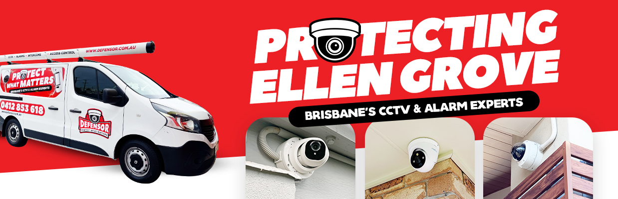 Defensor Security vehicle parked outside a Brisbane home during a CCTV installation for residential and business protection.