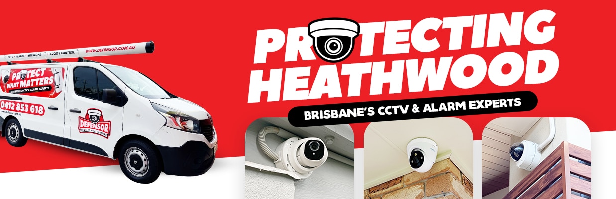 Defensor Security vehicle parked outside a Brisbane home during a CCTV installation for residential and business protection.