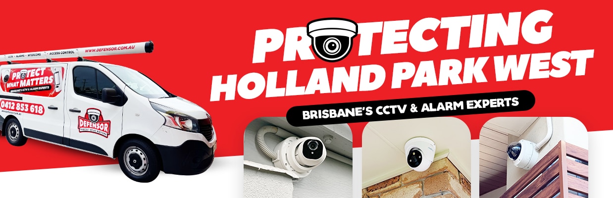 Defensor Security vehicle parked outside a Brisbane home during a CCTV installation for residential and business protection.