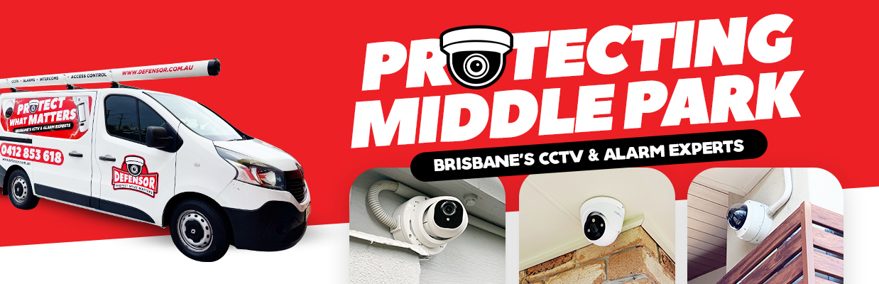 Defensor Security vehicle parked outside a Brisbane home during a CCTV installation for residential and business protection.