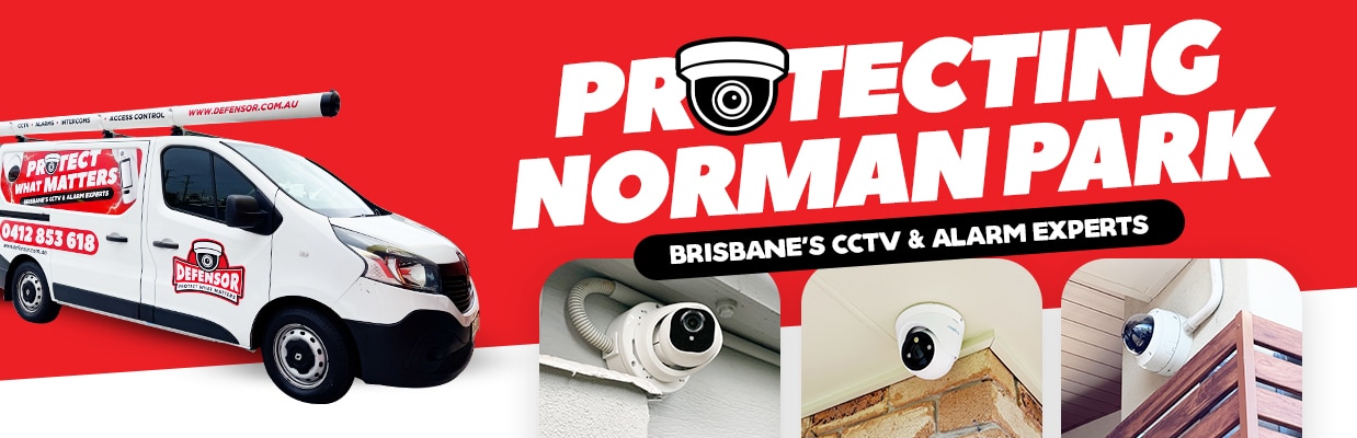 Defensor Security vehicle parked outside a Brisbane home during a CCTV installation for residential and business protection.