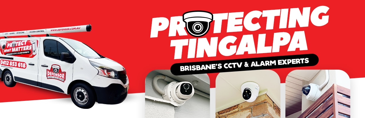 Defensor Security vehicle parked outside a Brisbane home during a CCTV installation for residential and business protection.