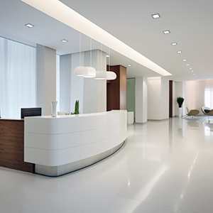 Modern aged care home reception area in Brisbane with secure, clean, and welcoming design for resident safety and comfort.