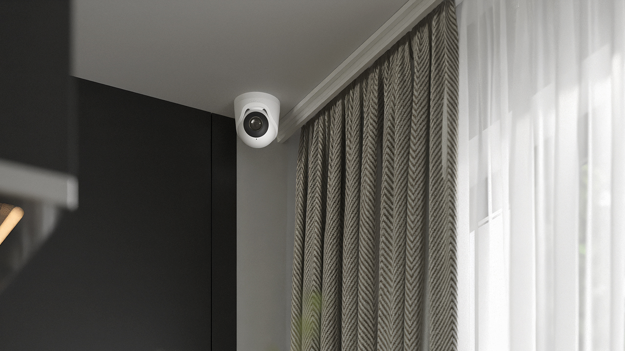 Emergency Support & Preventative solutions- Ajax Turret Camera – Discreet Indoor Surveillance in Camp Hill jax turret security camera installed in the corner of a modern interior room in Camp Hill.