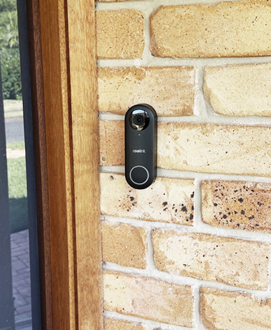 Reolink doorbell camera installed at a private home in Brisbane
