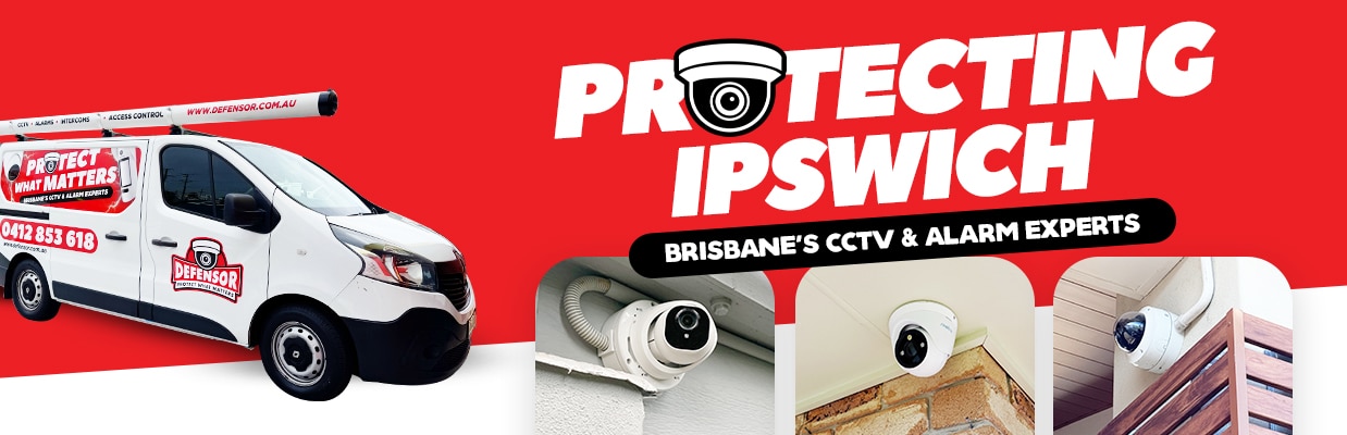 Defensor Security vehicle parked outside a Brisbane home during a CCTV installation for residential and business protection.