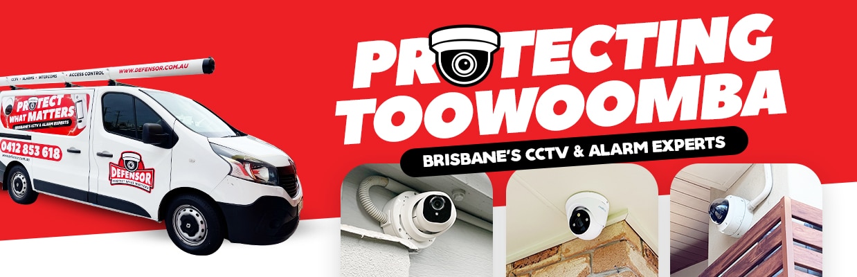 Defensor Security vehicle parked outside a Brisbane home during a CCTV installation for residential and business protection.