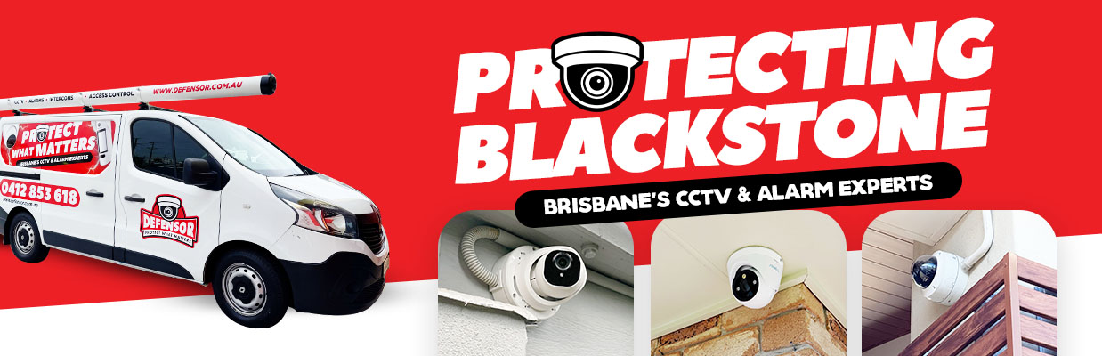 Defensor Security vehicle parked outside a Brisbane home during a CCTV installation for residential and business protection.
