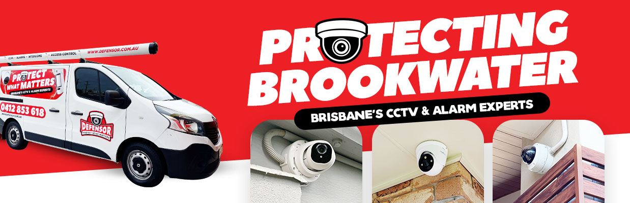 Defensor Security vehicle parked outside a Brisbane home during a CCTV installation for residential and business protection.