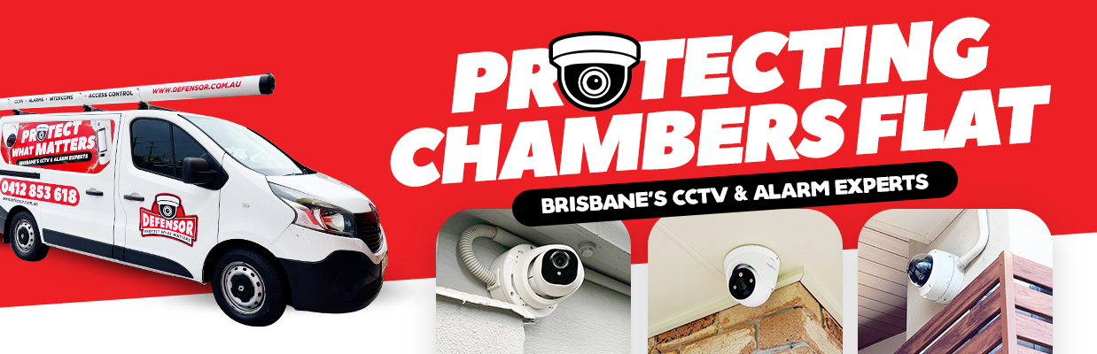 Defensor Security vehicle parked outside a Brisbane home during a CCTV installation for residential and business protection.