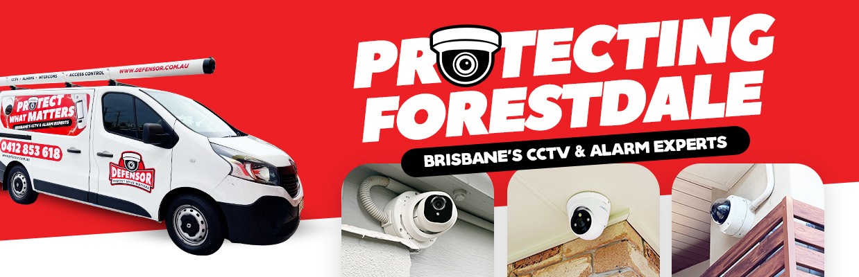 Defensor Security vehicle parked outside a Brisbane home during a CCTV installation for residential and business protection.