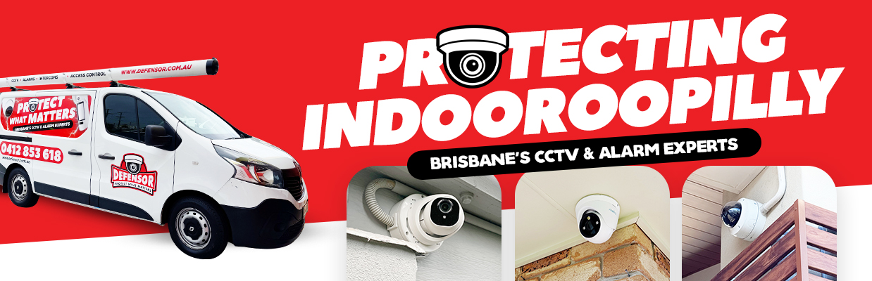 Defensor Security vehicle parked outside a Brisbane home during a CCTV installation for residential and business protection.