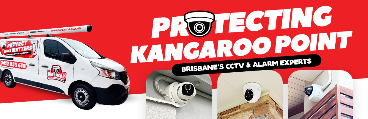 Defensor Security vehicle parked outside a Brisbane home during a CCTV installation for residential and business protection.