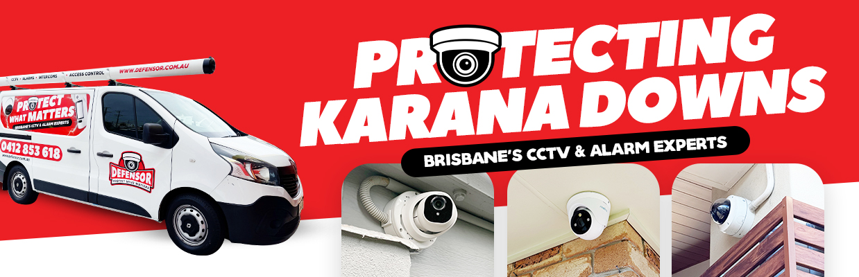 Defensor Security vehicle parked outside a Brisbane home during a CCTV installation for residential and business protection.