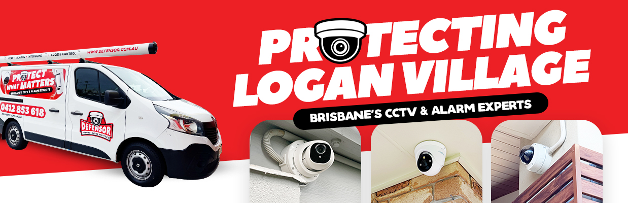 Defensor Security vehicle parked outside a Brisbane home during a CCTV installation for residential and business protection.
