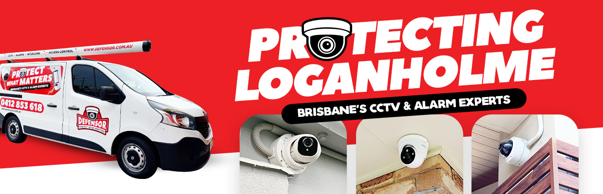 Defensor Security vehicle parked outside a Brisbane home during a CCTV installation for residential and business protection.