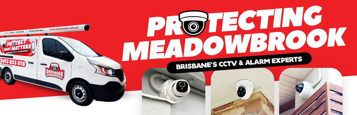 Defensor Security vehicle parked outside a Brisbane home during a CCTV installation for residential and business protection.
