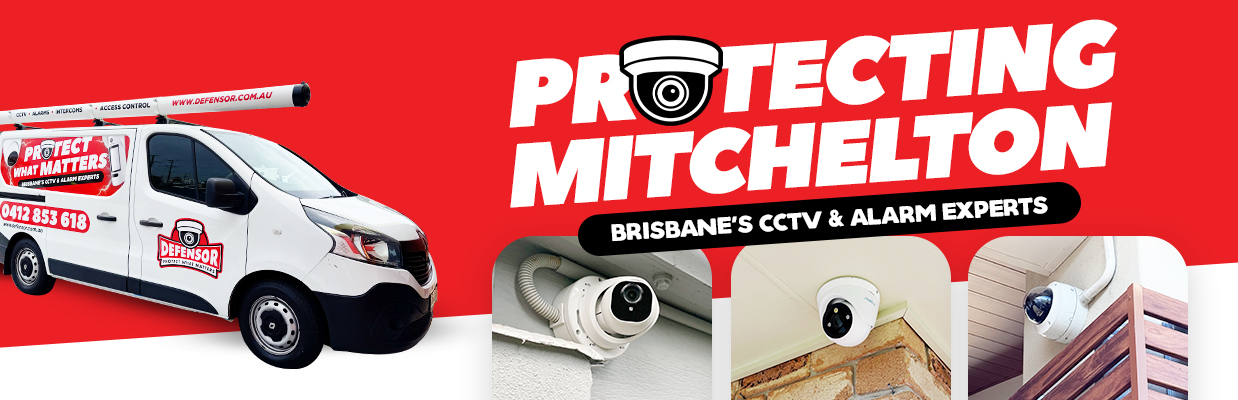 Defensor Security vehicle parked outside a Brisbane home during a CCTV installation for residential and business protection.