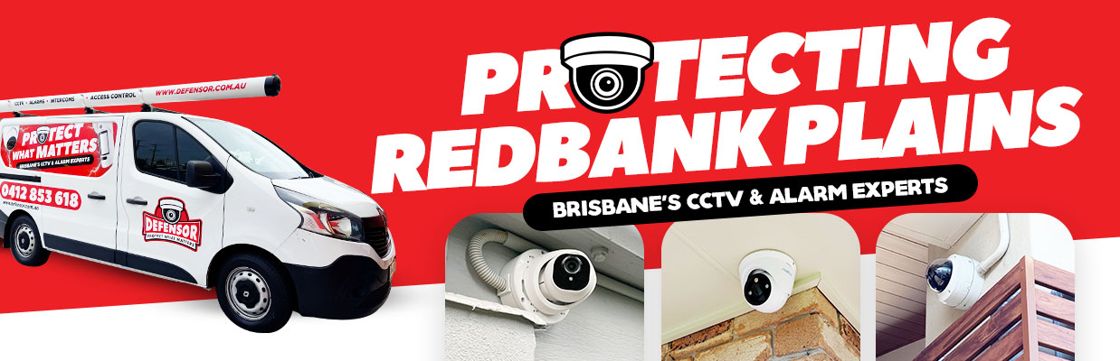 Defensor Security vehicle parked outside a Brisbane home during a CCTV installation for residential and business protection.