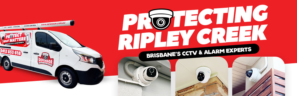 Defensor Security vehicle parked outside a Brisbane home during a CCTV installation for residential and business protection.