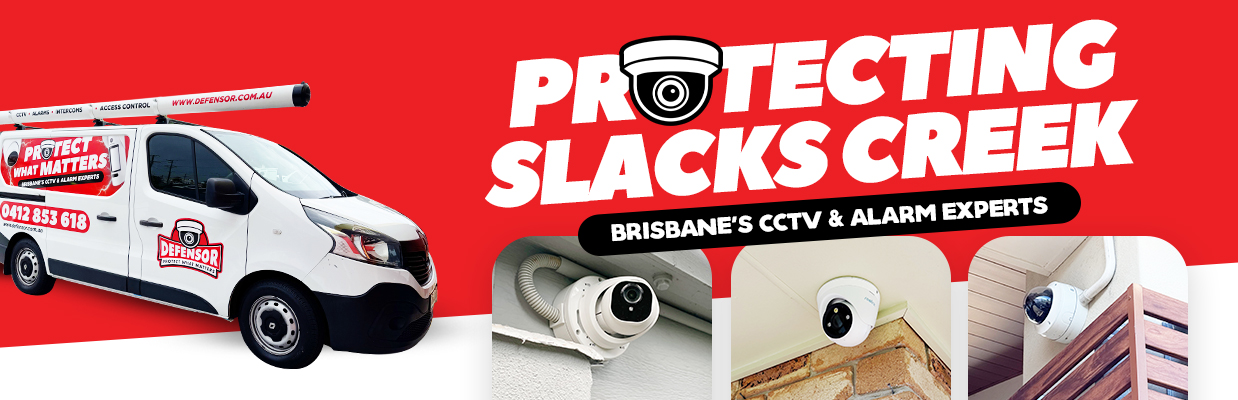 Defensor Security vehicle parked outside a Brisbane home during a CCTV installation for residential and business protection.