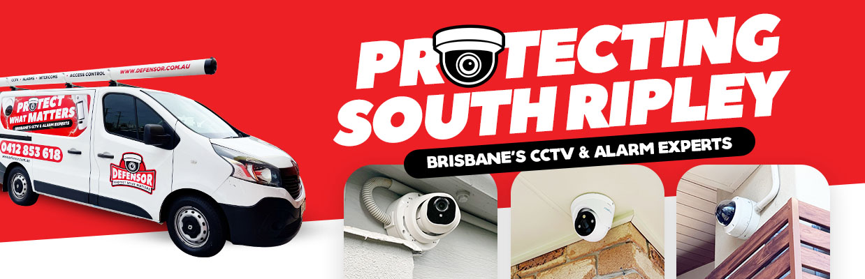Defensor Security vehicle parked outside a Brisbane home during a CCTV installation for residential and business protection.