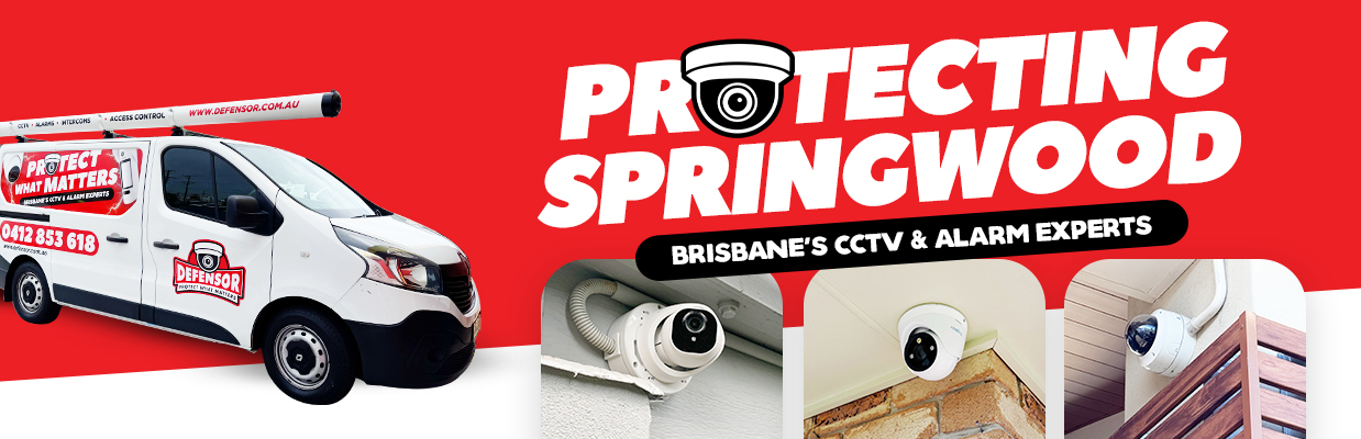 Defensor Security vehicle parked outside a Brisbane home during a CCTV installation for residential and business protection.