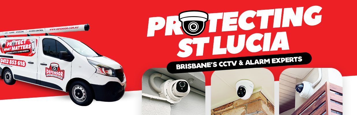 Defensor Security vehicle parked outside a Brisbane home during a CCTV installation for residential and business protection.