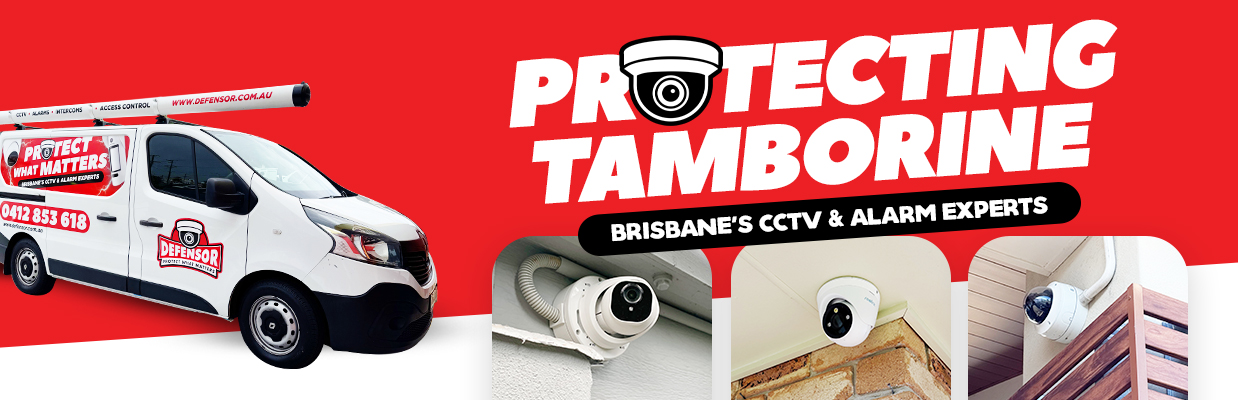 Defensor Security vehicle parked outside a Brisbane home during a CCTV installation for residential and business protection.