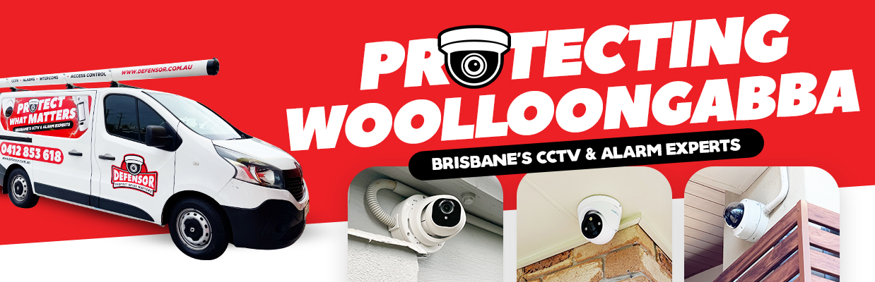Defensor Security vehicle parked outside a Brisbane home during a CCTV installation for residential and business protection.